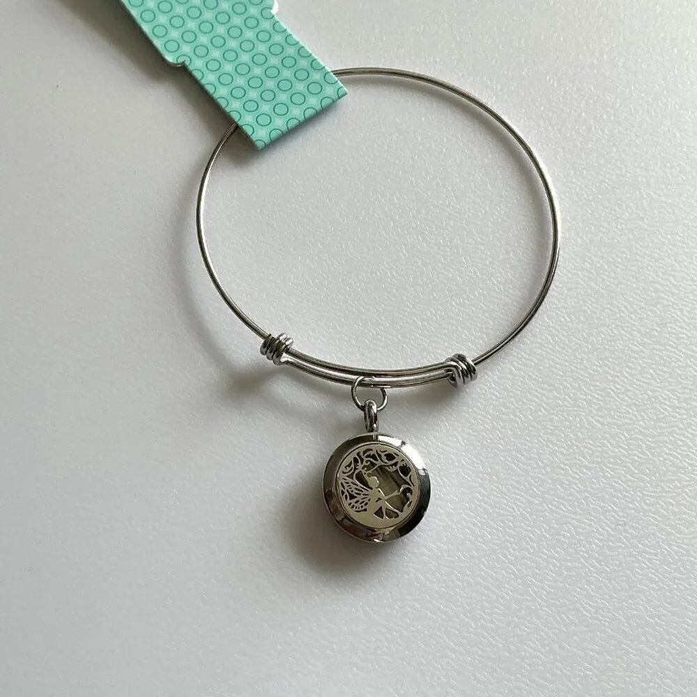 AROMATHERAPY FAIRY ESSENTIAL OIL DIFFUSER BANGLE BRACLET CHARM LOCKET